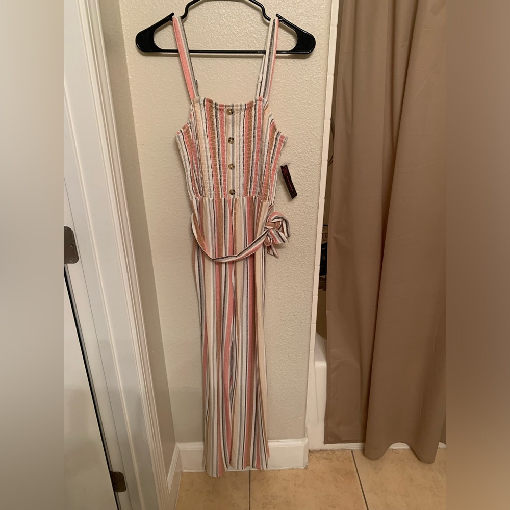 No Boundaries Striped Jumpsuit